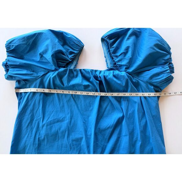 NWT Alex Marie Brrr° Gemma Square Neck Puff Sleeve Blouse in Turquoise Blue XXL - Picture 10 of 10